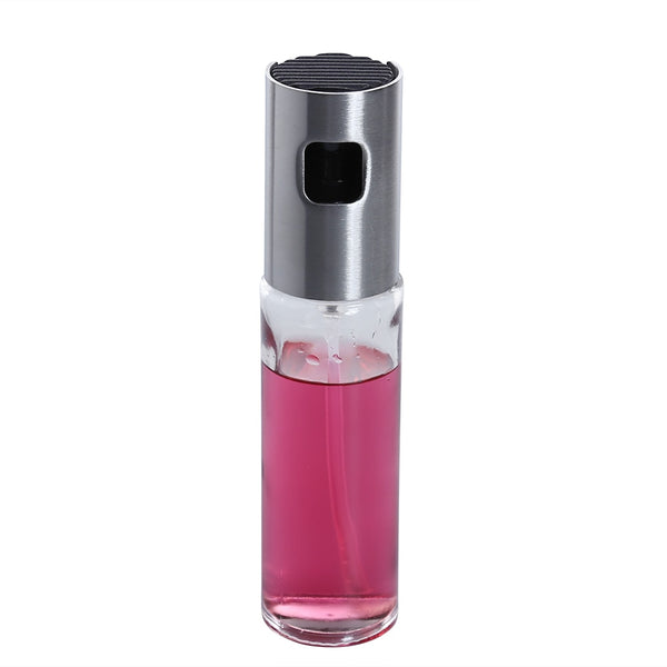 100ML Stainless Steel Glass Oil Bottle Olive Can Vinegar Spray Oil Bottle BBQ Tools