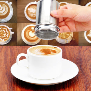 1PC Stainless Steel Chocolate Shaker Cocoa Flour Icing Sugar Powder Coffee