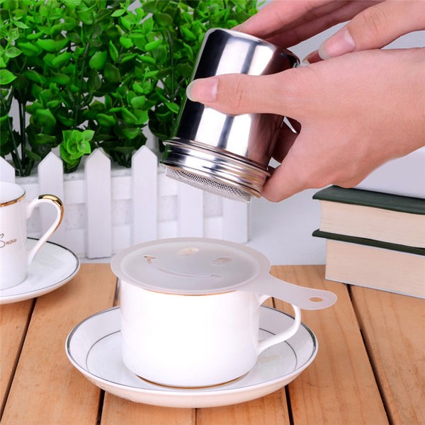 1PC Stainless Steel Chocolate Shaker Cocoa Flour Icing Sugar Powder Coffee