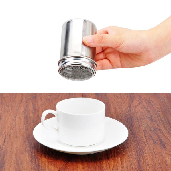 1PC Stainless Steel Chocolate Shaker Cocoa Flour Icing Sugar Powder Coffee