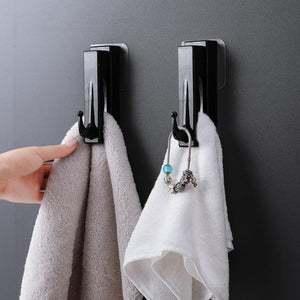 Stainless Steel Holder Hook Strong Self Adhesive Hanger Hooks For Hanging Bathroom Accessories