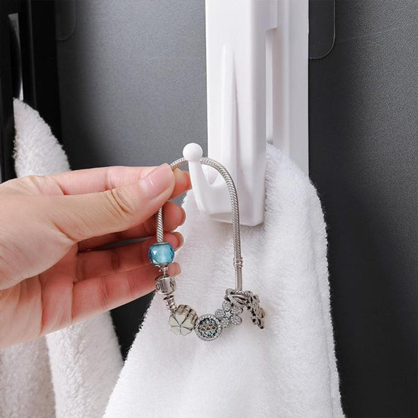 Stainless Steel Holder Hook Strong Self Adhesive Hanger Hooks For Hanging Bathroom Accessories