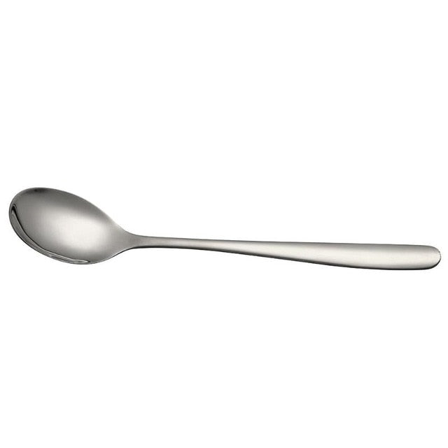 5 Colors Ice Spoon Coffee Spoon Stainless Steel Tea Spoon With Long Handle
