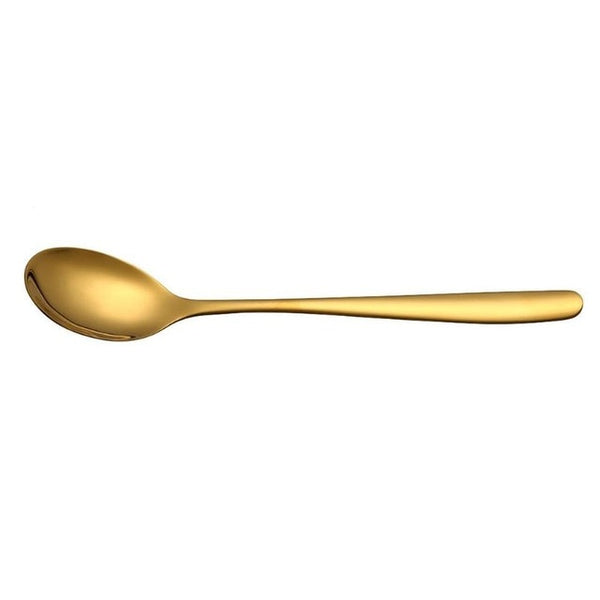 5 Colors Ice Spoon Coffee Spoon Stainless Steel Tea Spoon With Long Handle