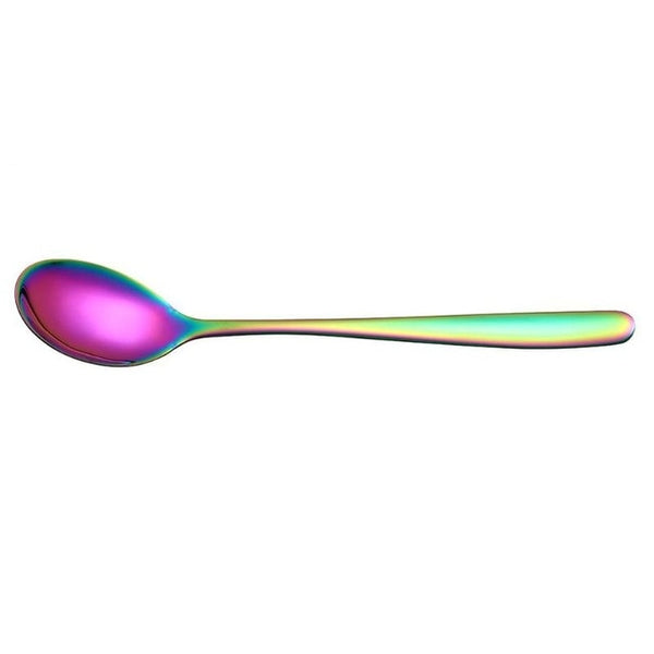 5 Colors Ice Spoon Coffee Spoon Stainless Steel Tea Spoon With Long Handle